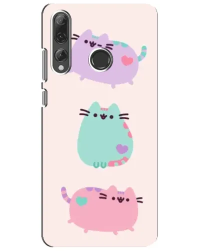 Чехол для Huawei P Smart Plus 2019 с картинкой «Pusheen трио»