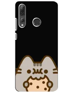 Чехол для Huawei P Smart Plus 2019 с картинкой «Пушин на черном»