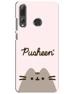 Чехол для Huawei P Smart Plus 2019 с картинкой «Pusheen логотип»