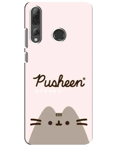 Чехол для Huawei P Smart Plus 2019 с картинкой «Pusheen логотип»