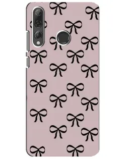 Чехол для Huawei P Smart Plus 2019 с картинкой «Черные бантики»