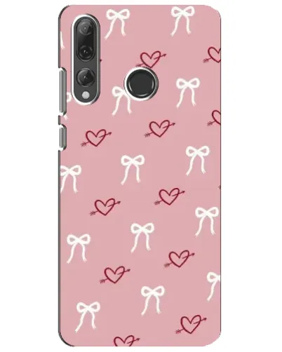 Чехол для Huawei P Smart Plus 2019 с картинкой «Сердца и банты»