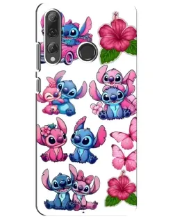 Чехол для Huawei P Smart Plus 2019 с картинкой «Стикеры Stitch и Angel» Чехол для Huawei P Smart Plus 2019 с картинкой «Стикеры Stitch и Angel»