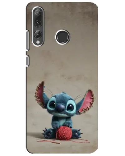 Чехол для Huawei P Smart Plus 2019 с картинкой «Стич на коричневом фоне»