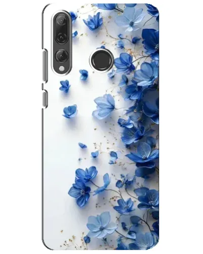 Чехол для Huawei P Smart Plus 2019 с картинкой «Голубой цветочный каскад»