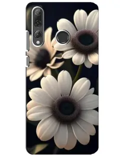 Чехол для Huawei P Smart Plus 2019 с картинкой «Белые маргаритки макро»
