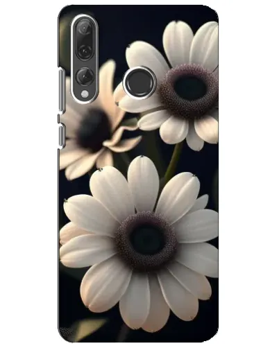 Чехол для Huawei P Smart Plus 2019 с картинкой «Белые маргаритки макро»