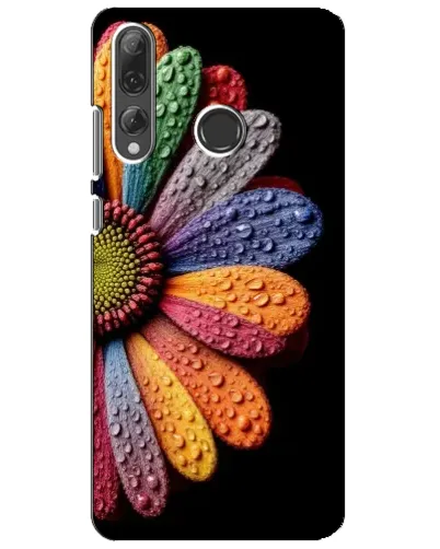 Чехол для Huawei P Smart Plus 2019 с картинкой «Радужный цветок»