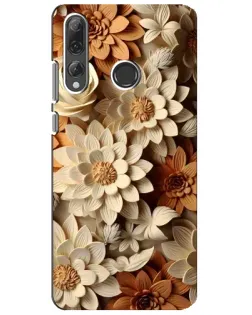 Чехол для Huawei P Smart Plus 2019 с картинкой «Бежевый флористический декор»