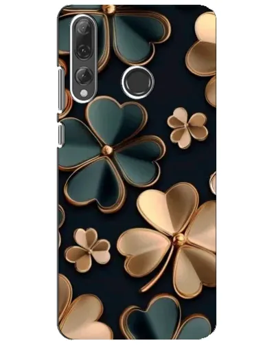 Чехол для Huawei P Smart Plus 2019 с картинкой «Клевер в золоте»