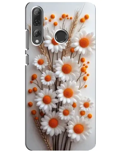 Чехол для Huawei P Smart Plus 2019 с картинкой «Белые сухоцветы»