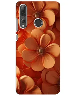 Чехол для Huawei P Smart Plus 2019 с картинкой «Оранжевый макро цветок»