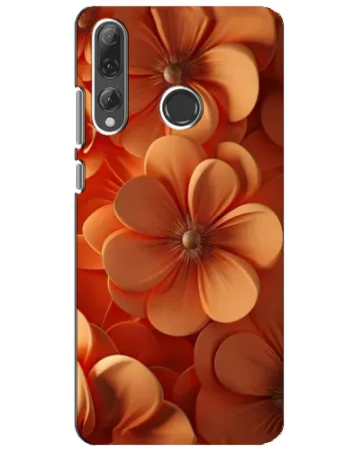 Чехол для Huawei P Smart Plus 2019 с картинкой «Оранжевый макро цветок»