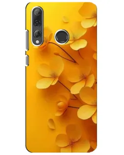 Чехол для Huawei P Smart Plus 2019 с картинкой «Золотые лепестки»