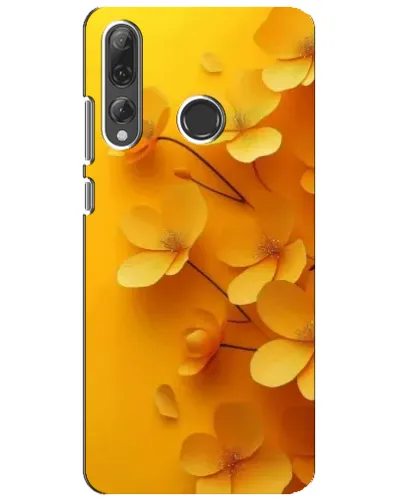 Чехол для Huawei P Smart Plus 2019 с картинкой «Золотые лепестки»