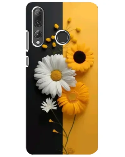 Чехол для Huawei P Smart Plus 2019 с картинкой «Подсолнух и ромашка»
