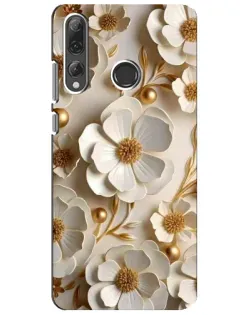 Чехол для Huawei P Smart Plus 2019 с картинкой «Белие бумажние  цвети»