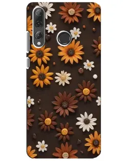 Чехол для Huawei P Smart Plus 2019 с картинкой «Узор из маленьких подсолнухов»