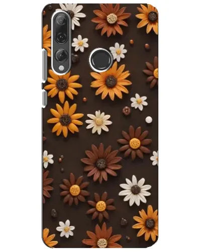 Чехол для Huawei P Smart Plus 2019 с картинкой «Узор из маленьких подсолнухов»
