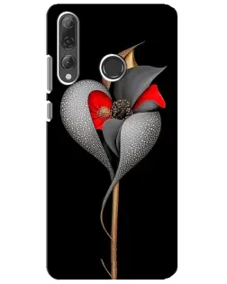 Чехол для Huawei P Smart Plus 2019 с картинкой «Серебряный фантазийный цветок»