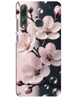 Чехол для Huawei P Smart Plus 2019 с картинкой «Нежная сакура и капли»