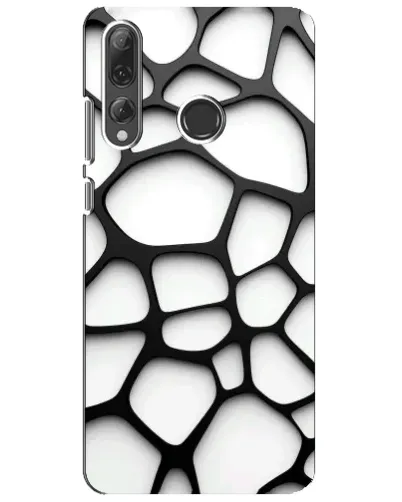Чехол для Huawei P Smart Plus 2019 с картинкой «Белая объемная сетка»