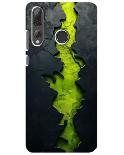 Чехол для Huawei P Smart Plus 2019 с картинкой «Салатовый разлом скалы»