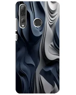 Чехол для Huawei P Smart Plus 2019 с картинкой «Объемные синие складки» Чехол для Huawei P Smart Plus 2019 с картинкой «Объемные синие складки»