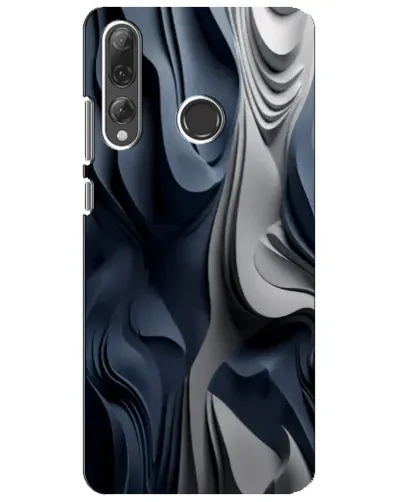 Чехол для Huawei P Smart Plus 2019 с картинкой «Объемные синие складки»