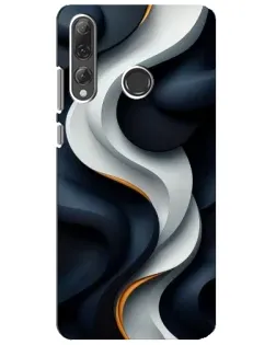 Чехол для Huawei P Smart Plus 2019 с картинкой «Объемные черно-белые ленты» Чехол для Huawei P Smart Plus 2019 с картинкой «Объемные черно-белые ленты»