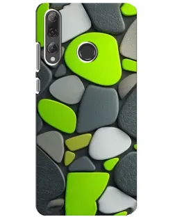 Чехол для Huawei P Smart Plus 2019 с картинкой «Яркая неоновая галька»