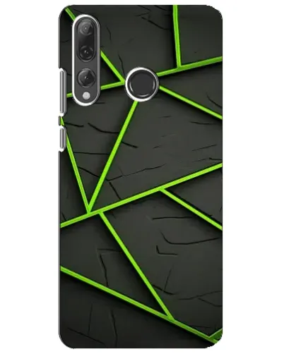 Чехол для Huawei P Smart Plus 2019 с картинкой «Зеленые геометрические линии»