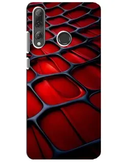 Чехол для Huawei P Smart Plus 2019 с картинкой «Красная глянцевая сетка»