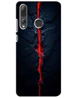 Чехол для Huawei P Smart Plus 2019 с картинкой «Kрасная лавовая трещина»