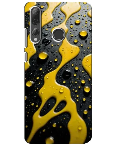 Чехол для Huawei P Smart Plus 2019 с картинкой «Жидкое желтое золото»
