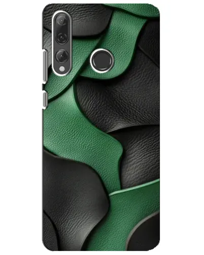 Чехол для Huawei P Smart Plus 2019 с картинкой «Зеленые кожаные волны»