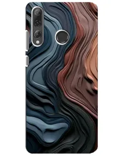 Чехол для Huawei P Smart Plus 2019 с картинкой «Цветные волны каньона»