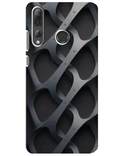 Чехол для Huawei P Smart Plus 2019 с картинкой «Объемное серое плетение»