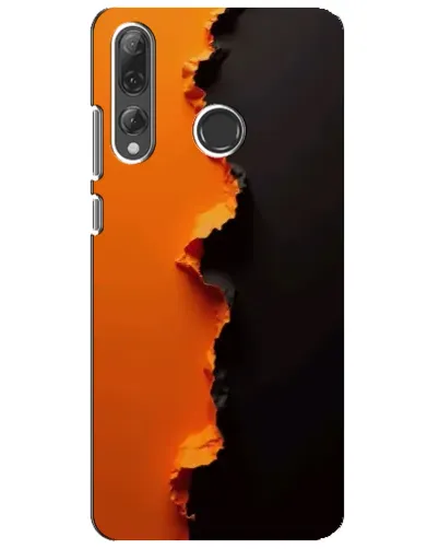 Чехол для Huawei P Smart Plus 2019 с картинкой «Оранжевый разлом»
