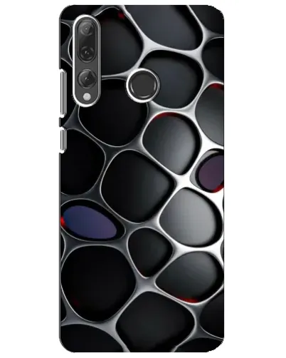 Чехол для Huawei P Smart Plus 2019 с картинкой «Объемная темная решетка»