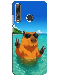 Чехол для Huawei P Smart Plus 2019 с картинкой «Морская капибара»