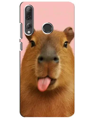 Чехол для Huawei P Smart Plus 2019 с картинкой «Капибара с языком»