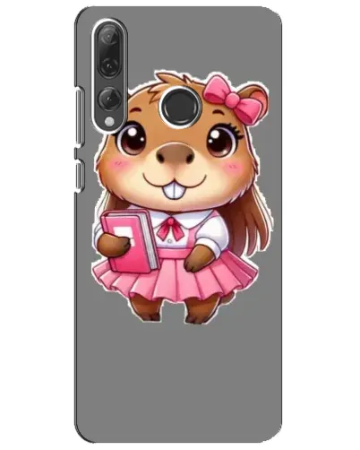 Чехол для Huawei P Smart Plus 2019 с картинкой «Девочка капибара»