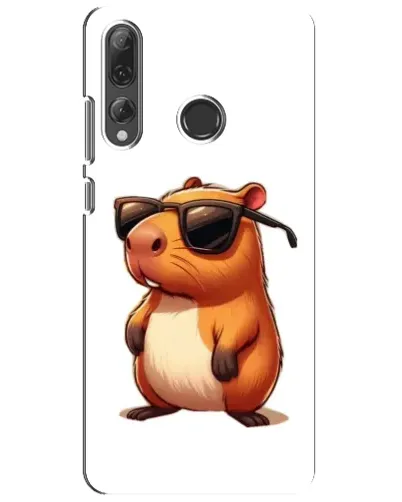 Чехол для Huawei P Smart Plus 2019 с картинкой «Капибара в очках»