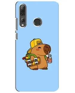 Чехол для Huawei P Smart Plus 2019 с картинкой «Капибара на скейте»