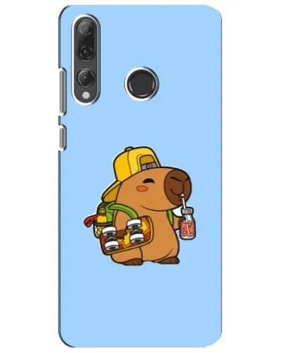 Чехол для Huawei P Smart Plus 2019 с картинкой «Капибара на скейте»