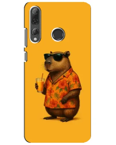 Чехол для Huawei P Smart Plus 2019 с картинкой «Капибара на отдыхе»