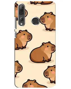 Чехол для Huawei P Smart Plus 2019 с картинкой «Паттерн милых капибар»