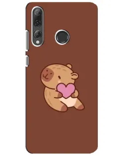 Чехол для Huawei P Smart Plus 2019 с картинкой «Капибара с сердцем»