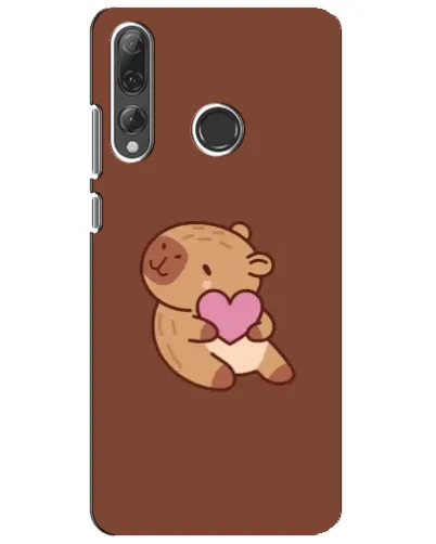 Чехол для Huawei P Smart Plus 2019 с картинкой «Капибара с сердцем»